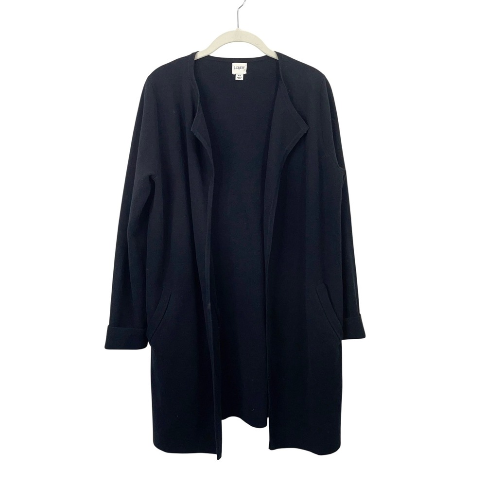 J. Crew Vanessa knit open front sweater-jacket Size XS black